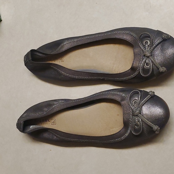 Sperry Top-Sider Elise Pewter Ballet Flats 9.5M - Picture 1 of 7